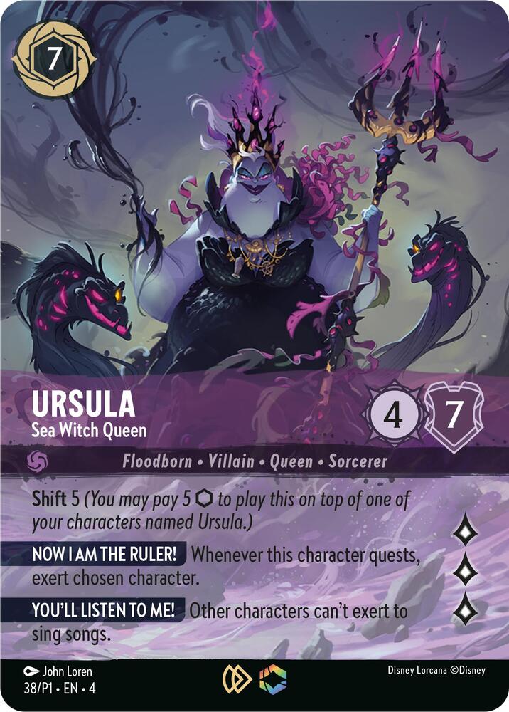 Ursula - Sea Witch Queen (Store Championship) 38 card from Disney Lorcana Promo Cards