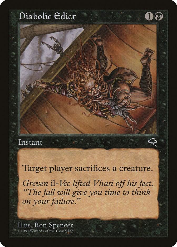 Diabolic Edict 128 card from Tempest
