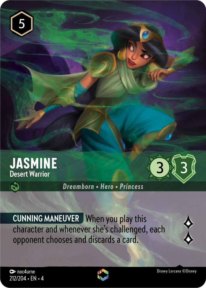 Jasmine - Desert Warrior (Enchanted) 212/204 card from Ursula's Return