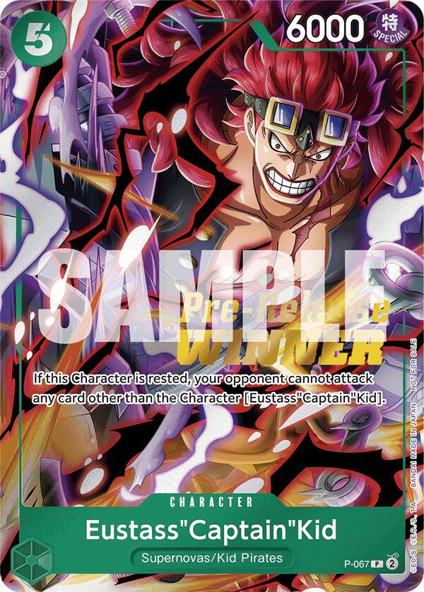 Eustass"Captain"Kid (OP-07 Pre-Release Tournament) [Winner] P-067 card from One Piece Promotion Cards