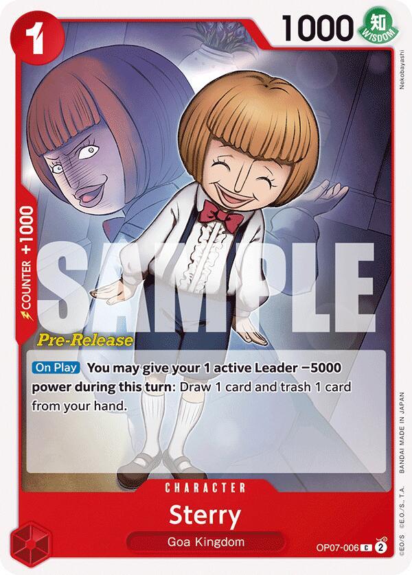 Sterry OP07-006 card from 500 Years in the Future Pre-Release Cards