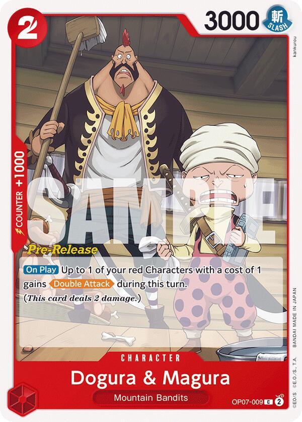 Dogura & Magura OP07-009 card from 500 Years in the Future Pre-Release Cards
