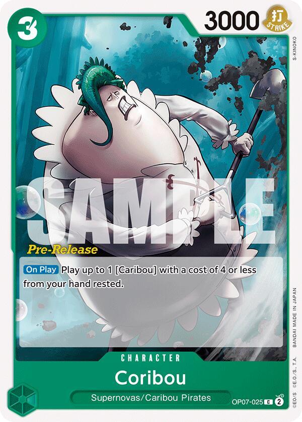 Coribou OP07-025 card from 500 Years in the Future Pre-Release Cards