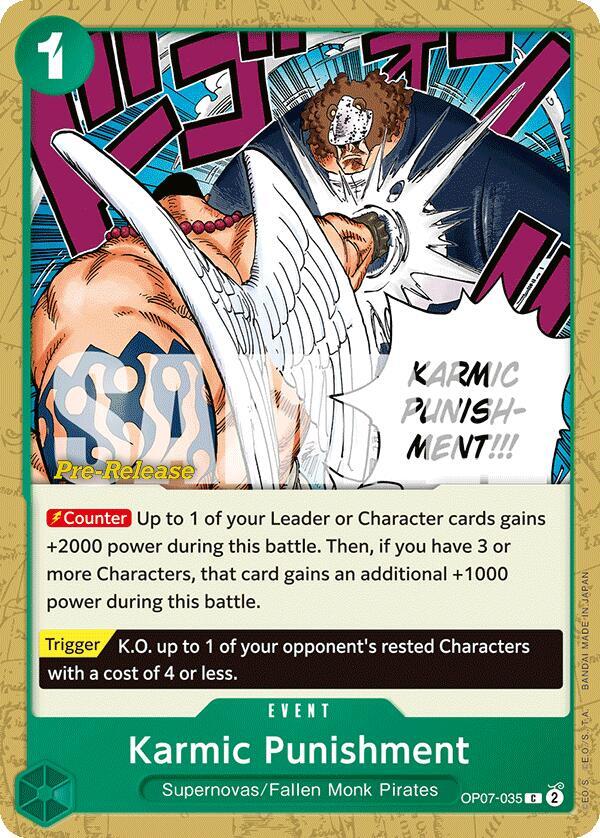 Karmic Punishment OP07-035 card from 500 Years in the Future Pre-Release Cards
