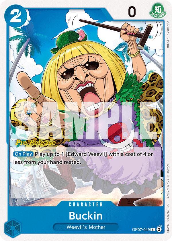 Buckin OP07-049 card from 500 Years in the Future Pre-Release Cards