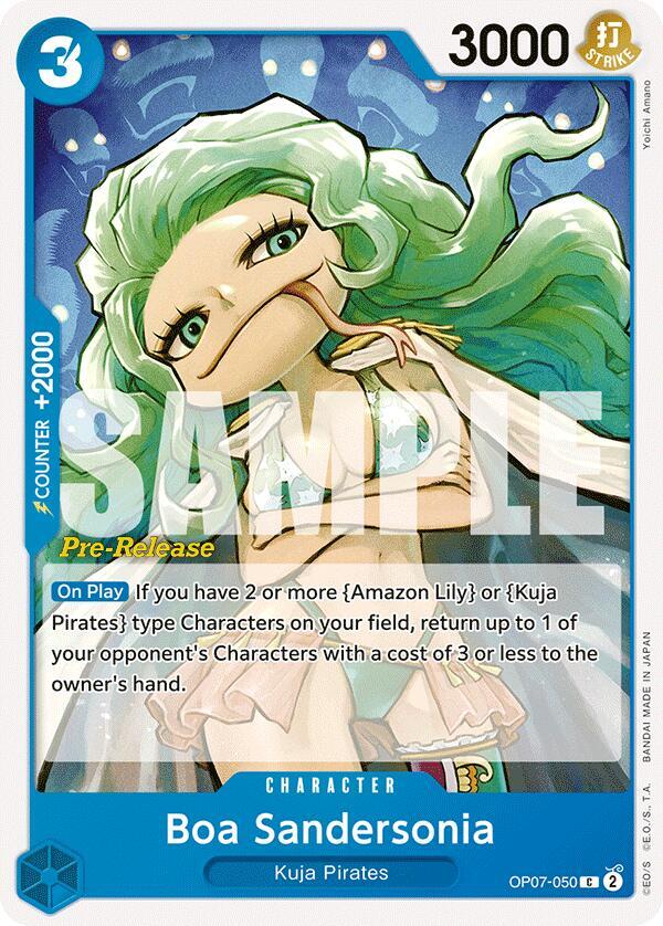 Boa Sandersonia OP07-050 card from 500 Years in the Future Pre-Release Cards