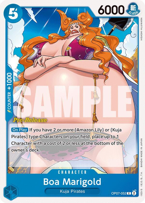Boa Marigold OP07-052 card from 500 Years in the Future Pre-Release Cards