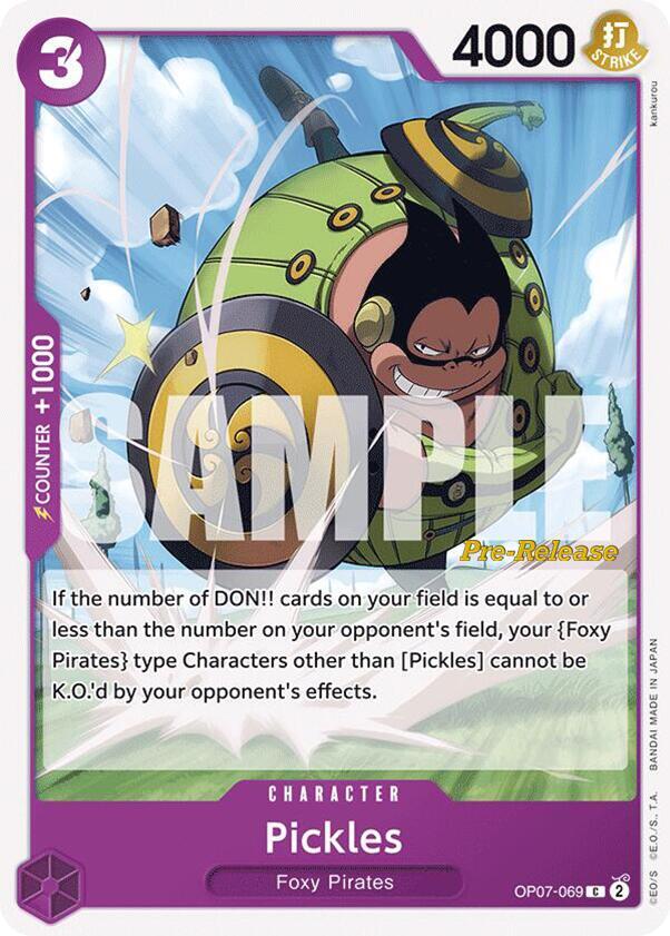 Pickles OP07-069 card from 500 Years in the Future Pre-Release Cards