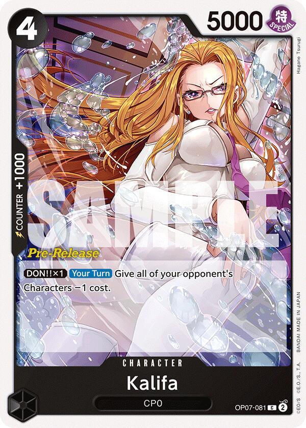 Kalifa OP07-081 card from 500 Years in the Future Pre-Release Cards