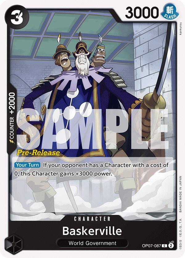 Baskerville OP07-087 card from 500 Years in the Future Pre-Release Cards