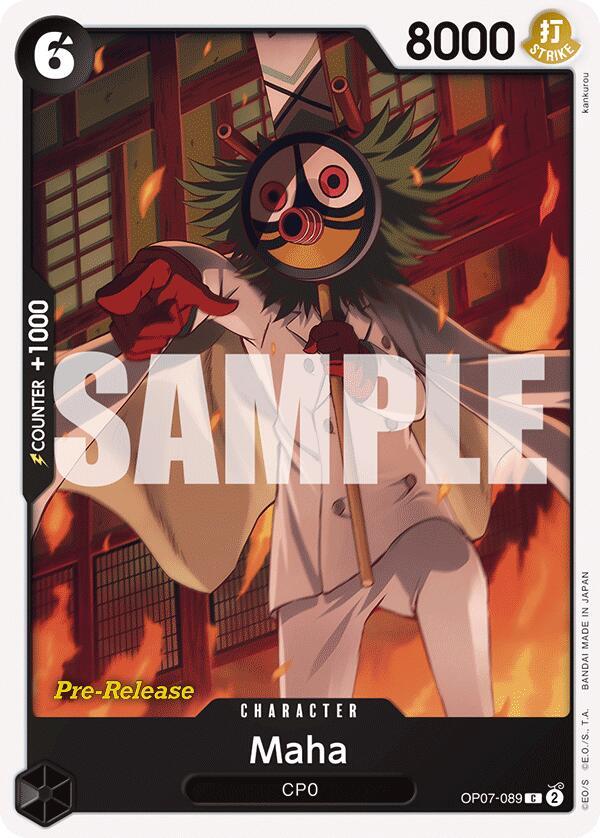 Maha OP07-089 card from 500 Years in the Future Pre-Release Cards