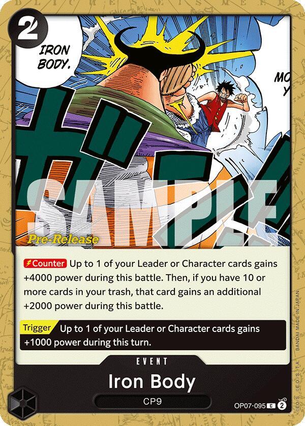Iron Body OP07-095 card from 500 Years in the Future Pre-Release Cards