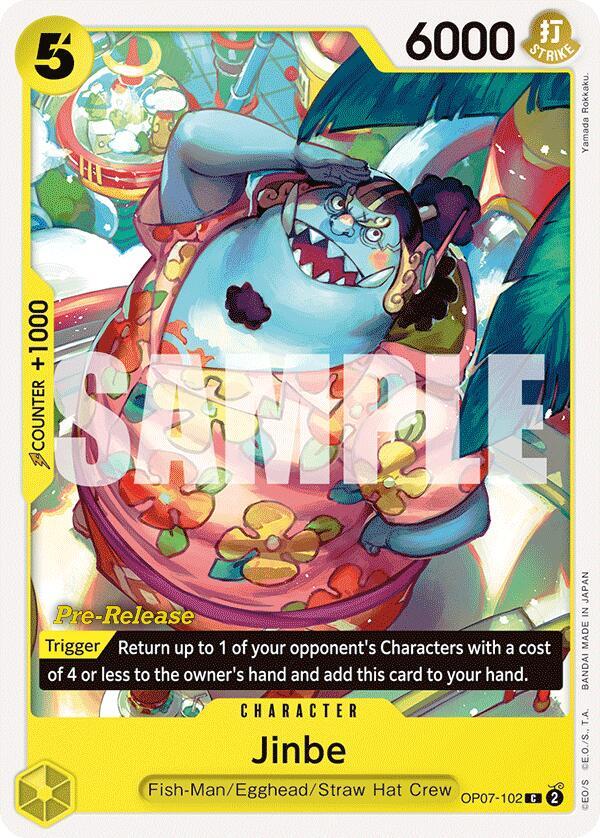 Jinbe OP07-102 card from 500 Years in the Future Pre-Release Cards