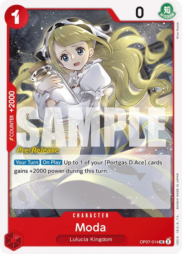 Moda OP07-014 card from 500 Years in the Future Pre-Release Cards