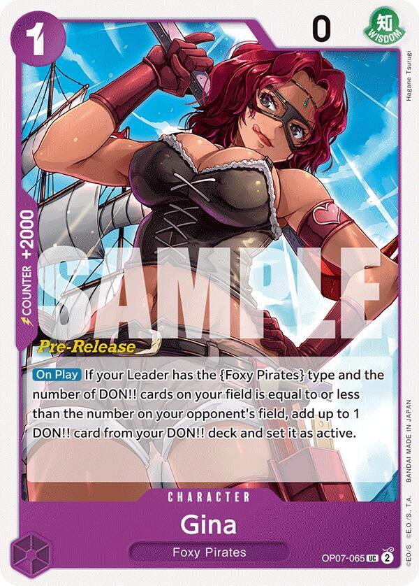 Gina OP07-065 card from 500 Years in the Future Pre-Release Cards