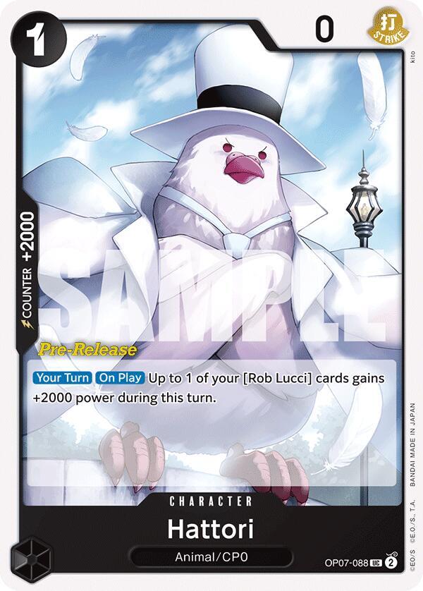 Hattori OP07-088 card from 500 Years in the Future Pre-Release Cards
