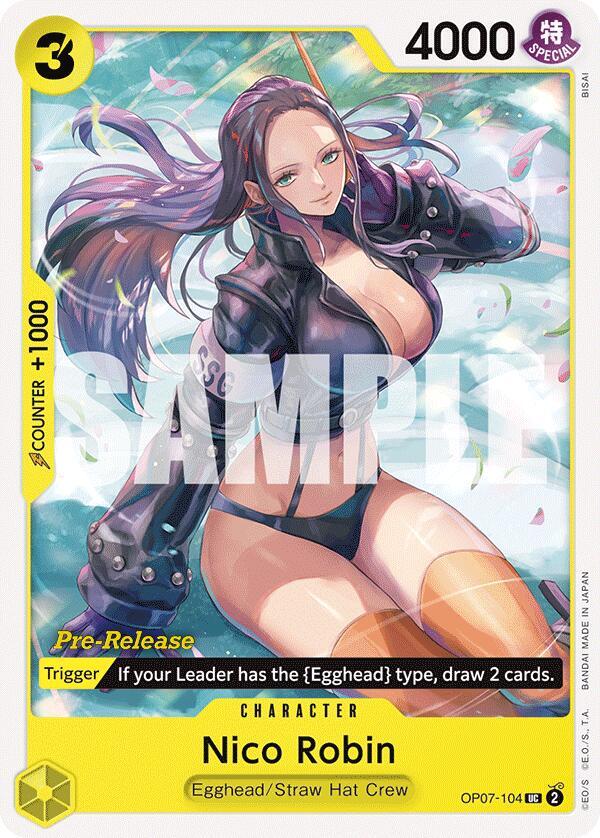 Nico Robin OP07-104 card from 500 Years in the Future Pre-Release Cards