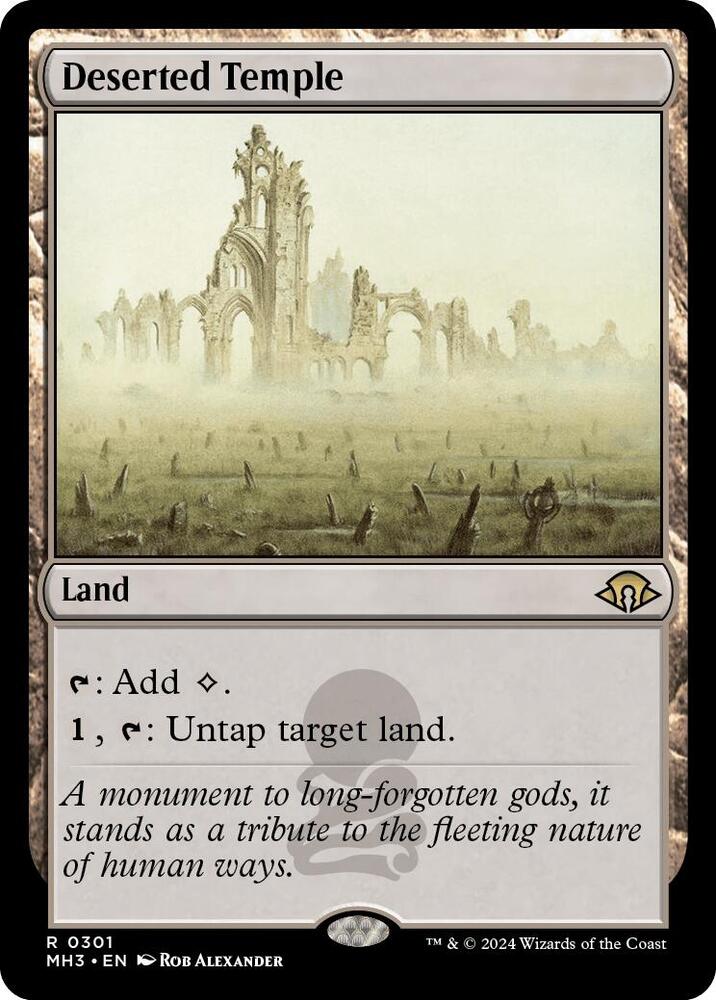 Deserted Temple 301 card from Modern Horizons 3