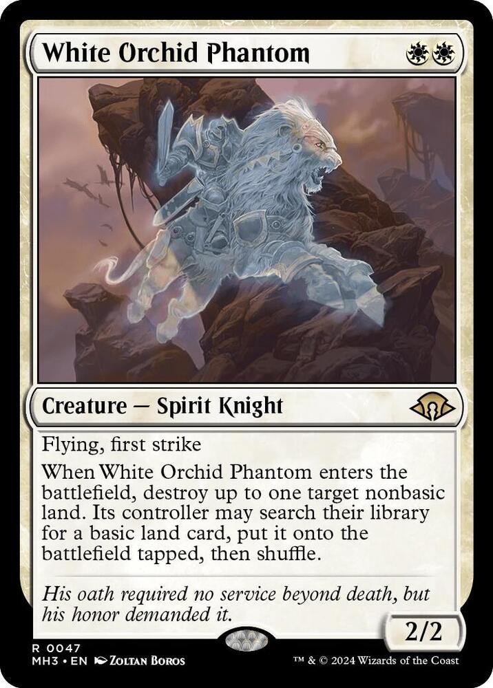 White Orchid Phantom 47 card from Modern Horizons 3