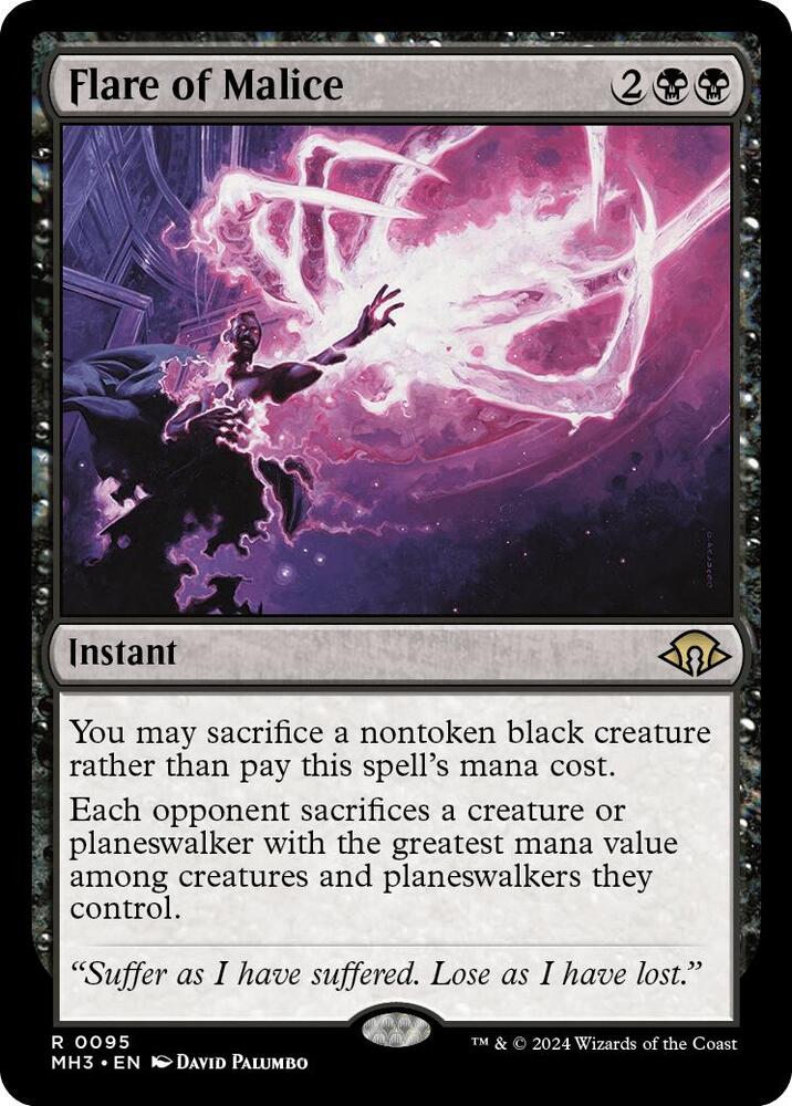Flare of Malice 95 card from Modern Horizons 3