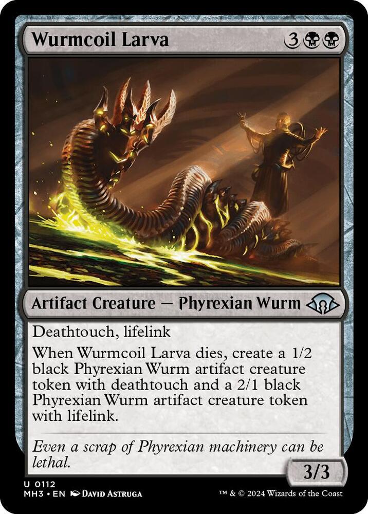 Wurmcoil Larva 112 card from Modern Horizons 3