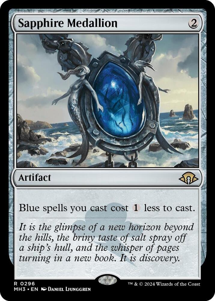 Sapphire Medallion 296 card from Modern Horizons 3