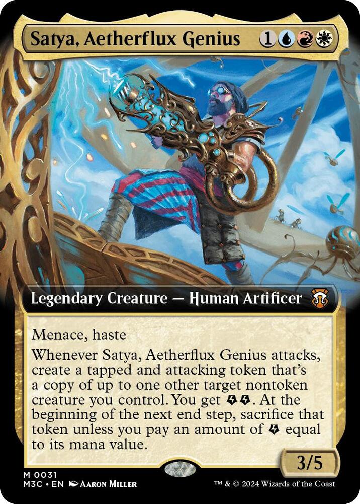 Satya, Aetherflux Genius (Extended Art) 31 card from Commander: Modern Horizons 3