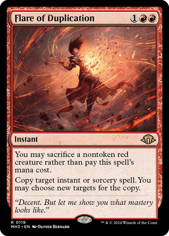 Flare of Duplication 119 card from Modern Horizons 3