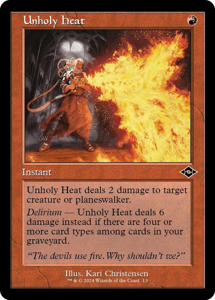 Unholy Heat (Retro Frame) 13 card from Modern Horizons 2