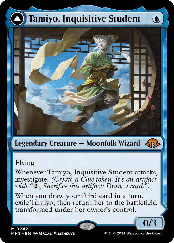Tamiyo, Inquisitive Student 242 card from Modern Horizons 3