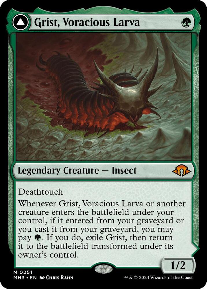 Grist, Voracious Larva 251 card from Modern Horizons 3