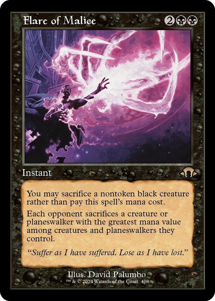 Flare of Malice (Retro Frame) 408 card from Modern Horizons 3