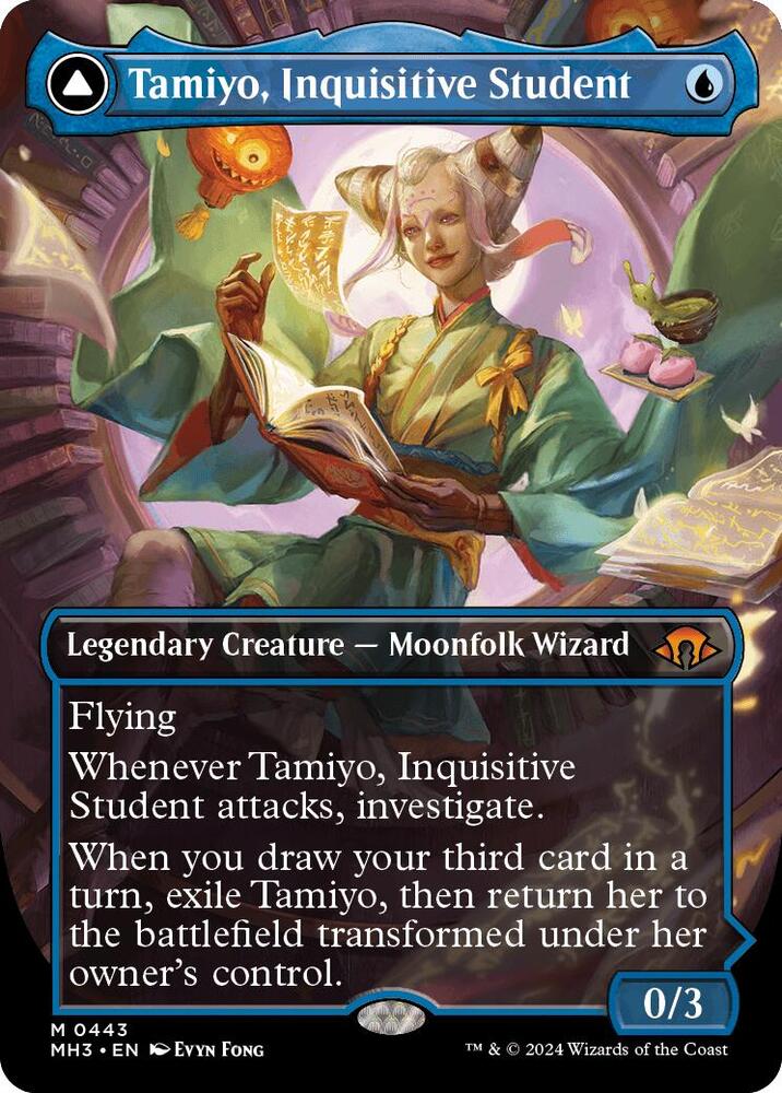Tamiyo, Inquisitive Student (Borderless) 443 card from Modern Horizons 3