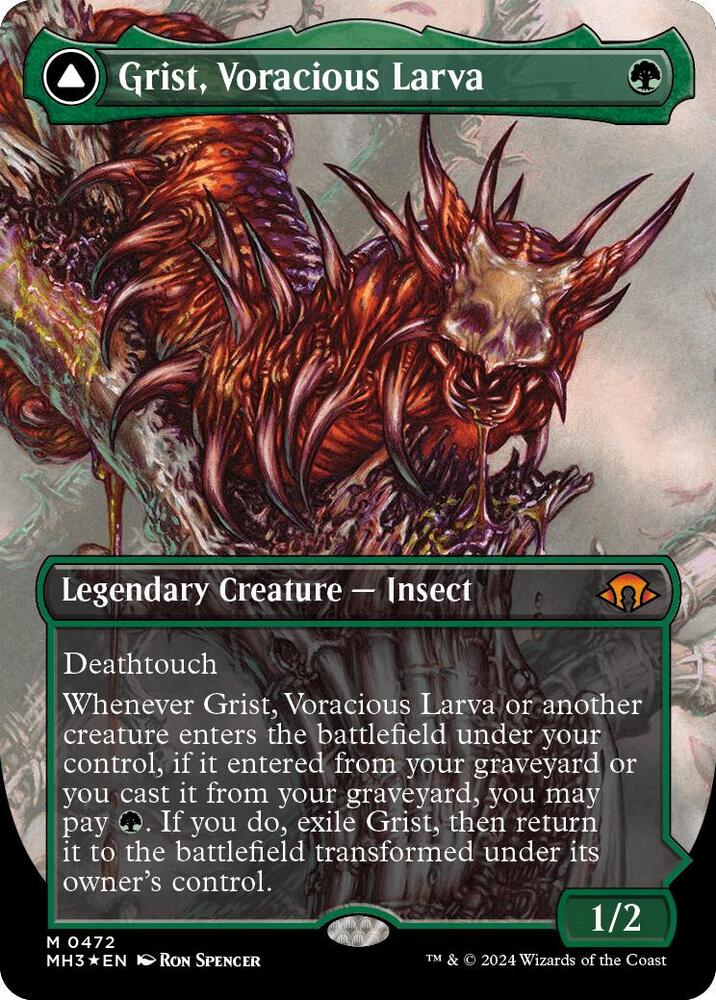 Grist, Voracious Larva (Borderless) (Textured Foil) 472 card from Modern Horizons 3