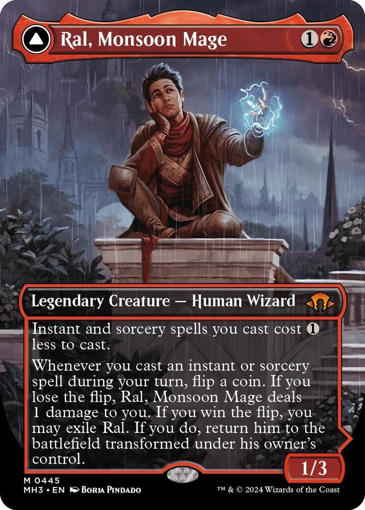 Ral, Monsoon Mage (Borderless) 445 card from Modern Horizons 3