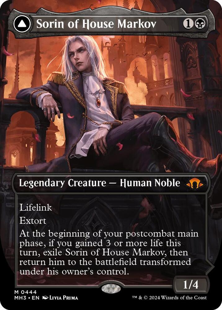 Sorin of House Markov (Borderless) 444 card from Modern Horizons 3