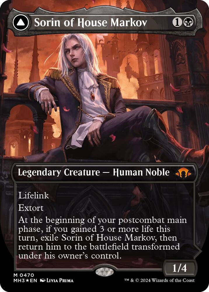 Sorin of House Markov (Borderless) (Textured Foil) 470 card from Modern Horizons 3