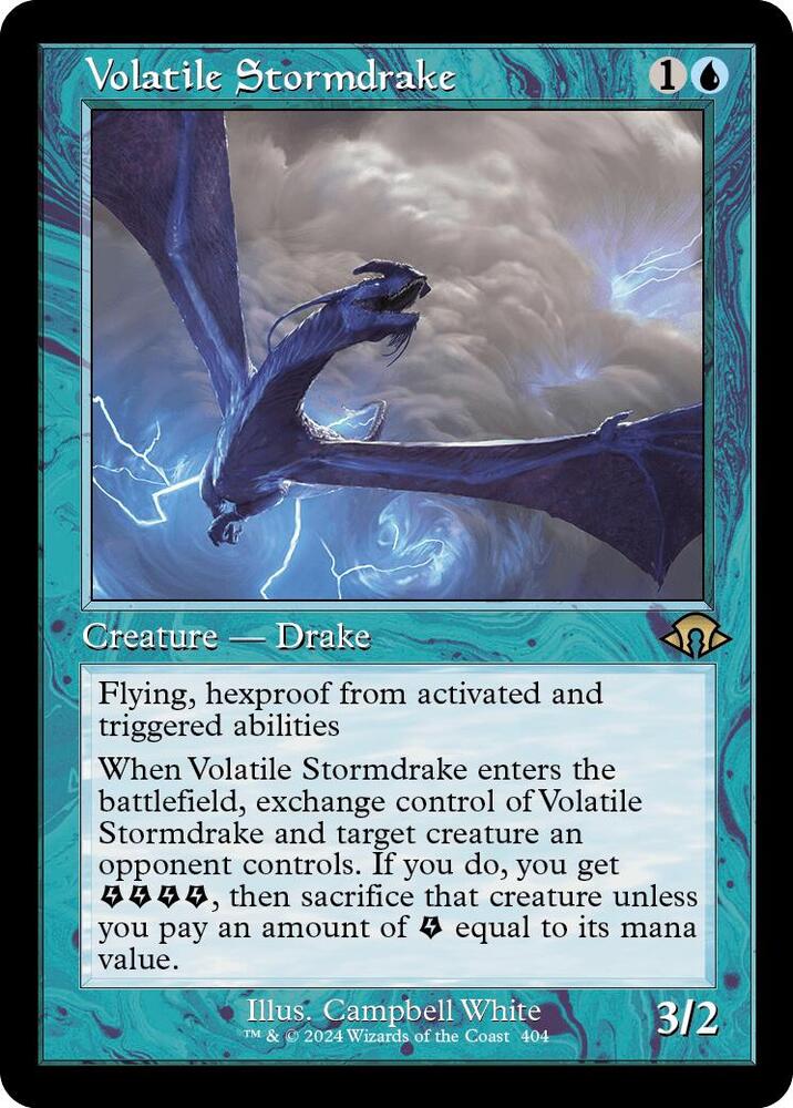 Volatile Stormdrake (Retro Frame) 404 card from Modern Horizons 3