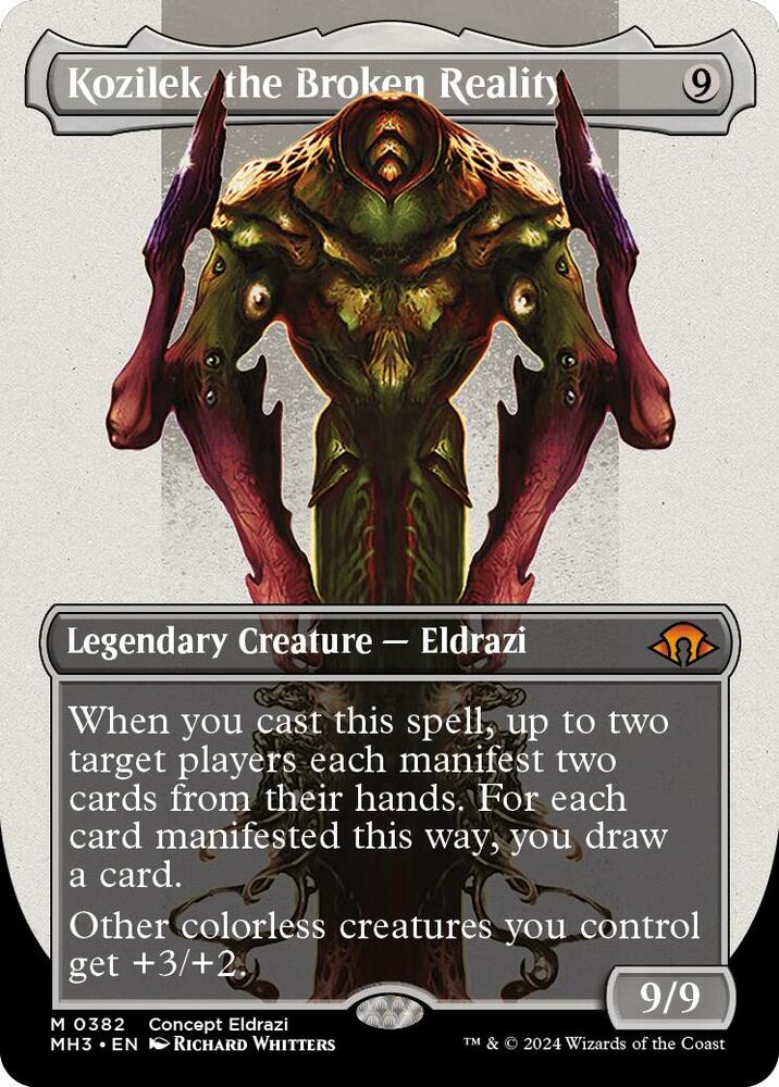 Kozilek, the Broken Reality (Borderless) 382 card from Modern Horizons 3