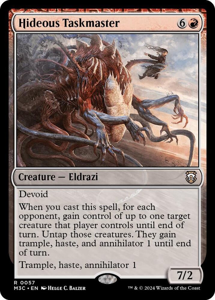 Hideous Taskmaster 57 card from Commander: Modern Horizons 3