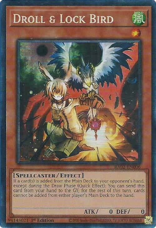 Droll & Lock Bird (PCR) RA02-EN006 card from 25th Anniversary Rarity Collection II
