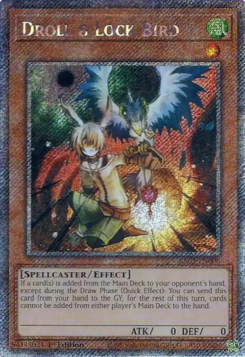 Droll & Lock Bird (Platinum Secret Rare) RA02-EN006 card from 25th Anniversary Rarity Collection II