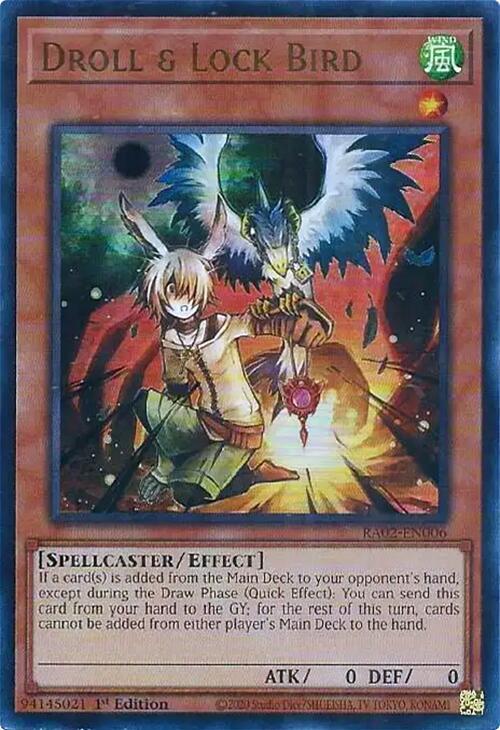 Droll & Lock Bird (UR) RA02-EN006 card from 25th Anniversary Rarity Collection II