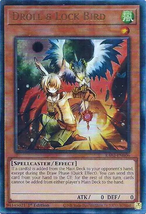 Droll & Lock Bird (PUR) RA02-EN006 card from 25th Anniversary Rarity Collection II