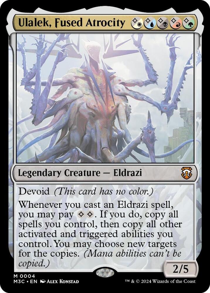 Ulalek, Fused Atrocity 4 card from Commander: Modern Horizons 3
