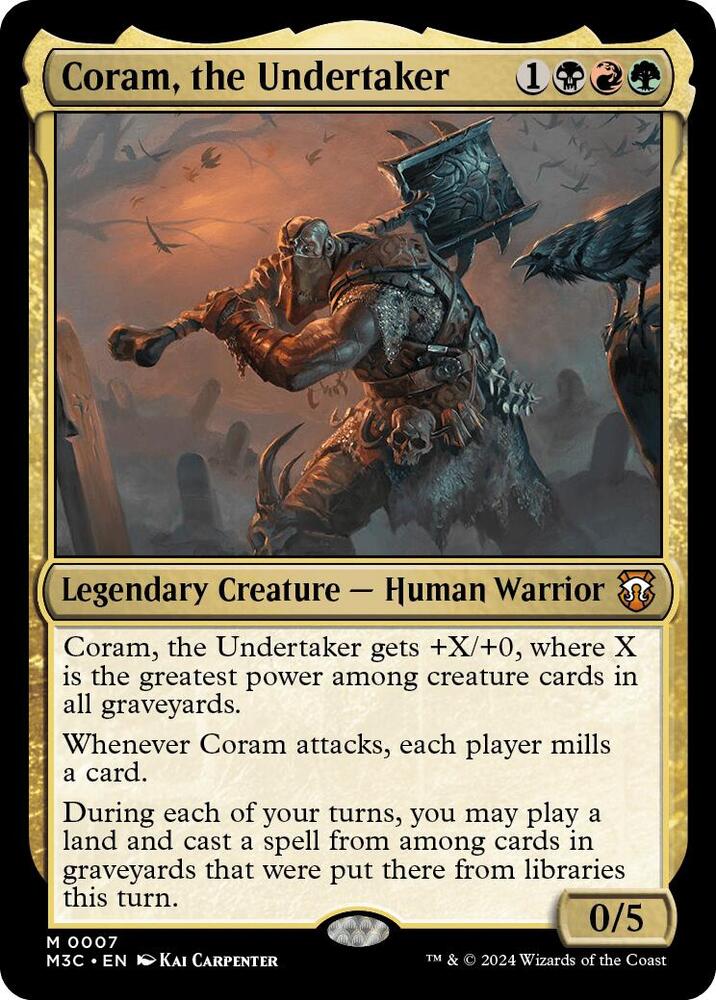 Coram, the Undertaker 7 card from Commander: Modern Horizons 3