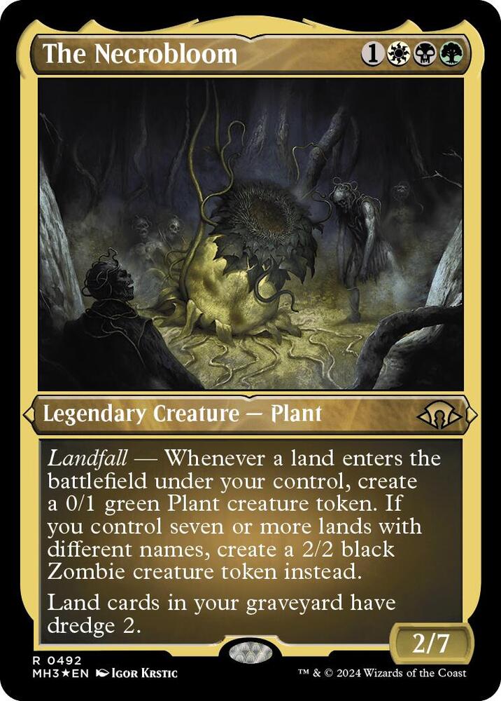 The Necrobloom (Foil Etched) 492 card from Modern Horizons 3