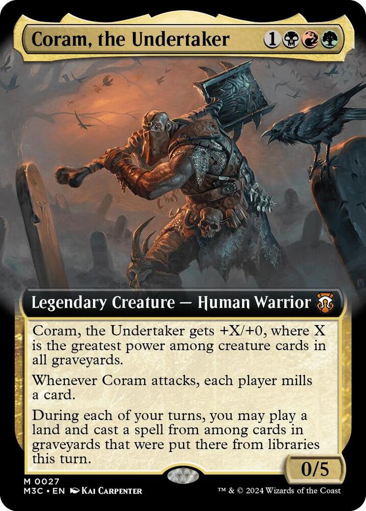 Coram, the Undertaker (Extended Art) 27 card from Commander: Modern Horizons 3