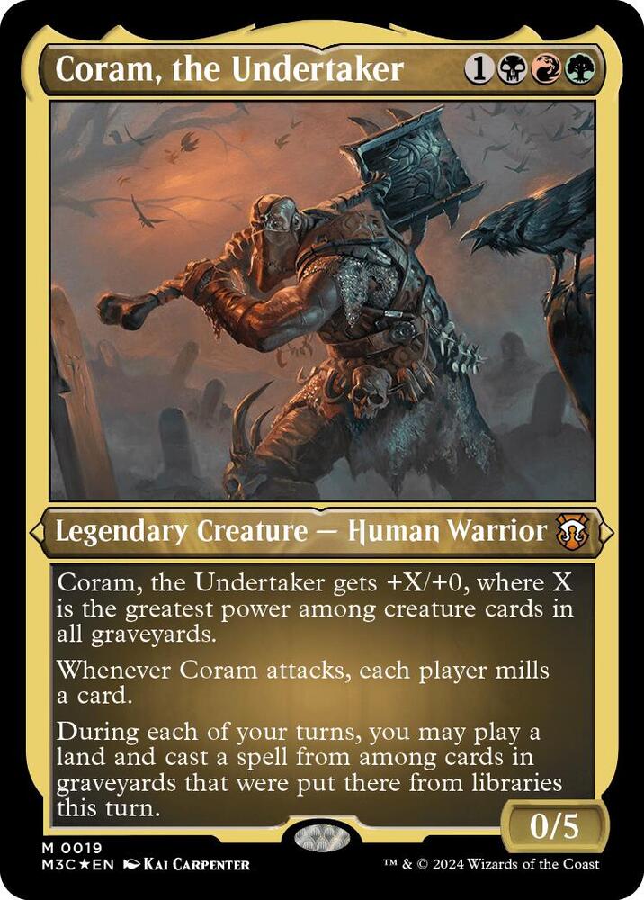 Coram, the Undertaker (Foil Etched) 19 card from Commander: Modern Horizons 3