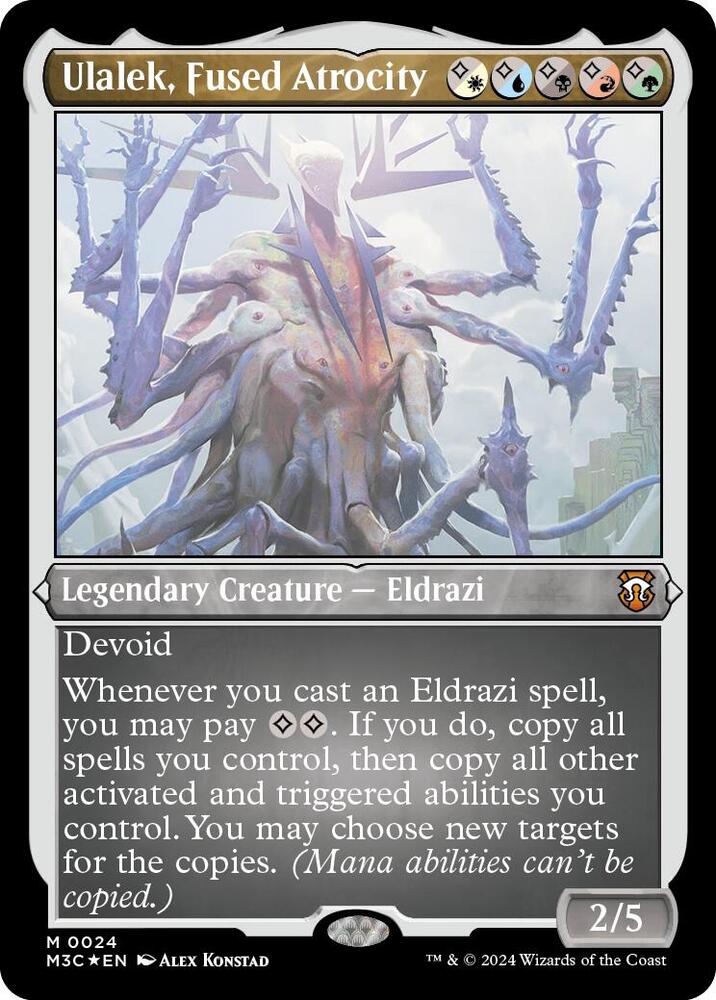 Ulalek, Fused Atrocity (Foil Etched) 24 card from Commander: Modern Horizons 3